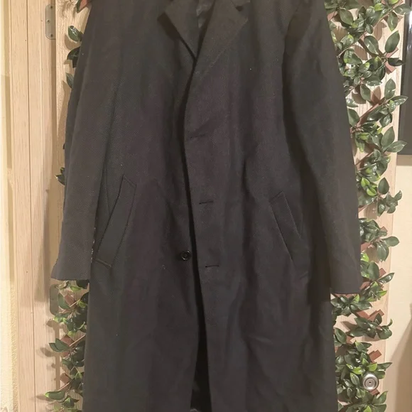 Brooks Brothers Lambswool Charcoal Trench Coat - Picture 3 of 16